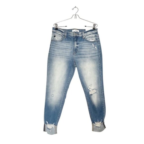 KanCan High Rise Ankle Skinny Distressed Denim Jeans - Sz 15/31 - NWT - Picture 2 of 7